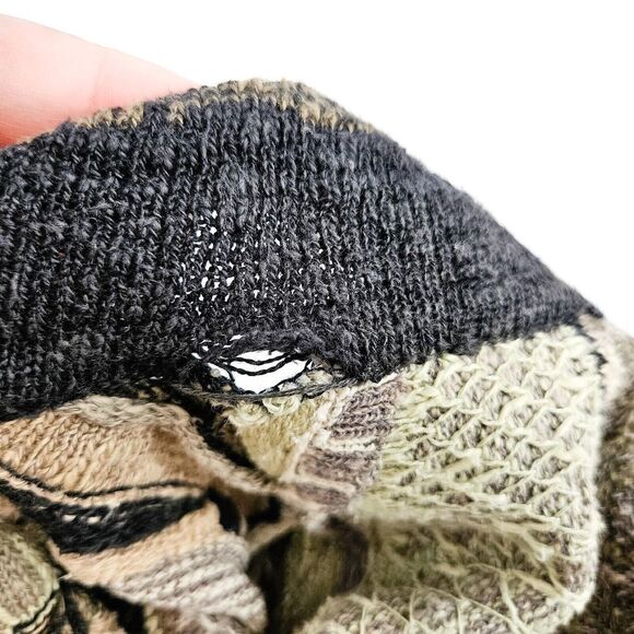 Vintage Coogi Classic 1/4 Button Collared Sweater L Textured Knit Green Buttons - Picture 9 of 15